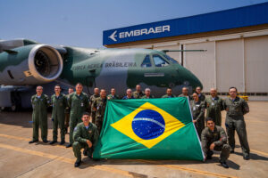 Entrega del séptimo Embraer C-390 a la Fuerza Aérea de Berasil.