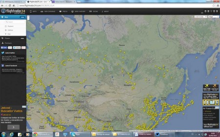 Espacio aéreo Siberia el día 6 de agosto