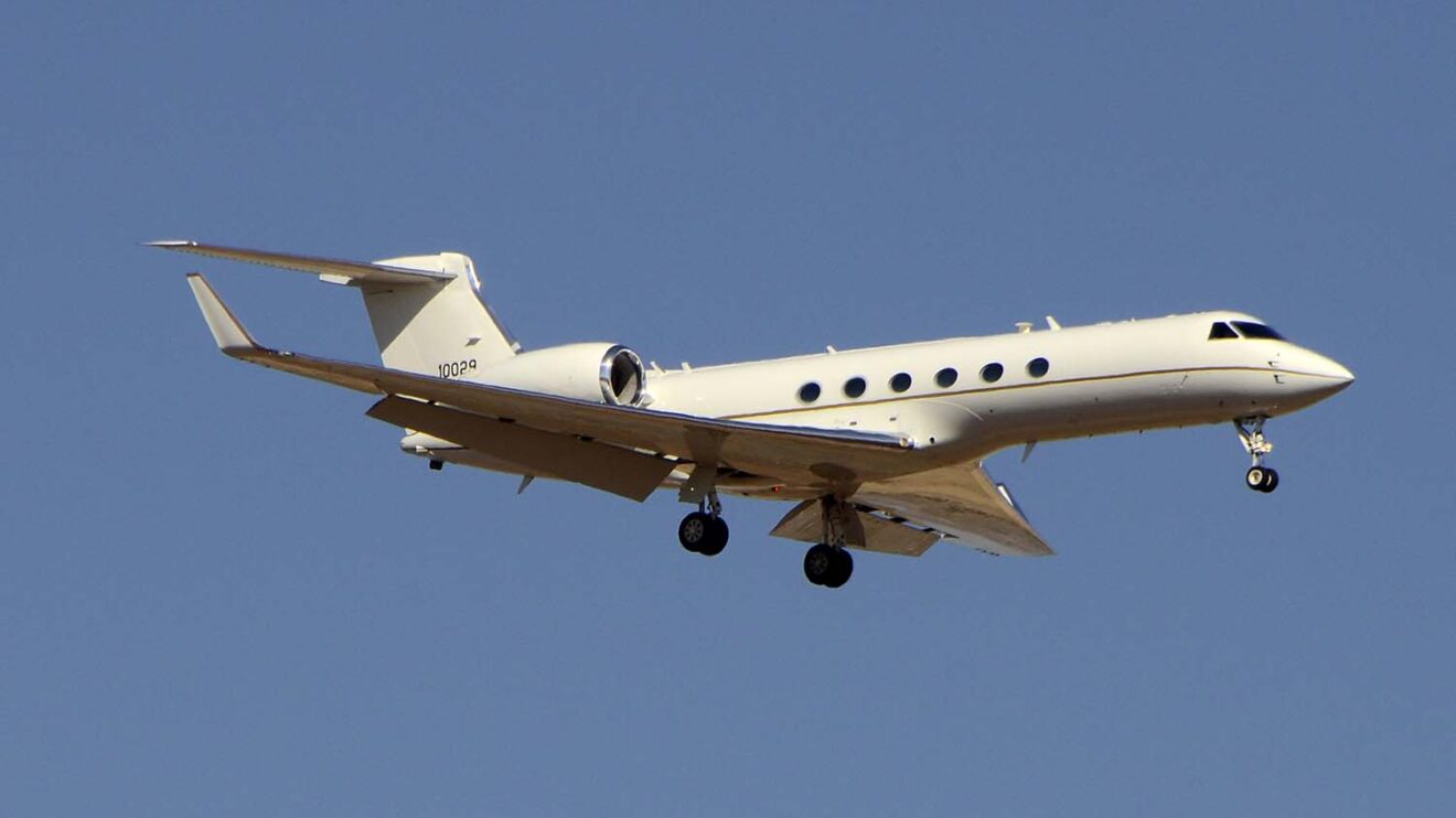Estados Unidos emplea varios Gulfstream 5 "camuflados" para misiones de inteligencia y vigilancia durante las visitas presidenciales a otros países.