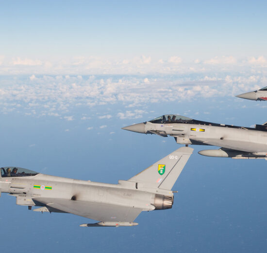 Aviones Eurofighter de la RAF.