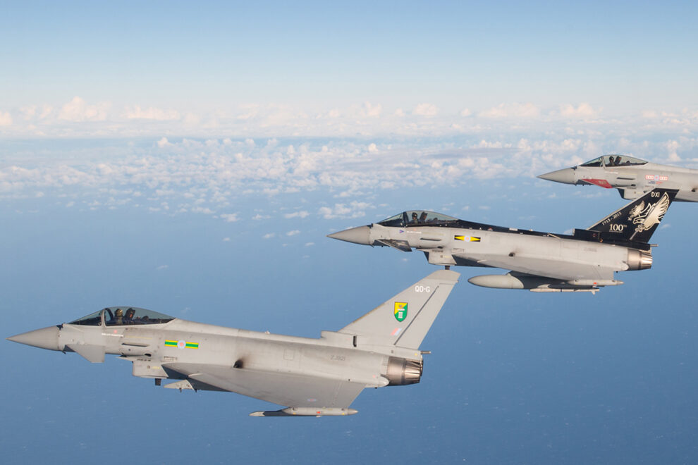 Aviones Eurofighter de la RAF.