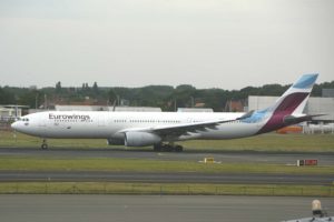 Airbus A330 de Eurowings operando para Brussels Airlines, otra aerolínea del Grupo Lufthansa.