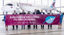 Recepción del primer Airbus A320neo de Eurowings en Dusseldorf.Q