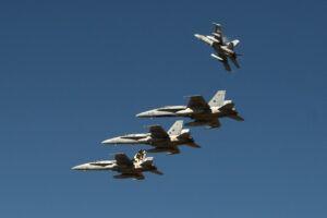 F/A-18 del Ala 12 del Ejército del Aire regresando a su base tras el desfile del 12 de octubre.