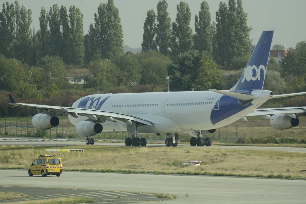 Los Airbus A340-300 de Joon como el de la foto iban a ser sustituidos por Airbus A350.