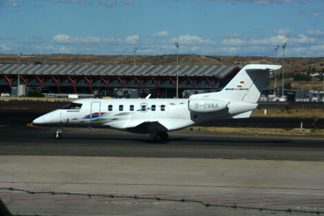 Pilatus PC-24 de Volskwagen que ha hecho varios vuelos a Madrid a lo largo de la semaa.