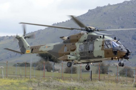 Uno de los cuatro primeros Airbus Helicopters NH90 que recibirá FAMET y que han sido montados en Albacete.