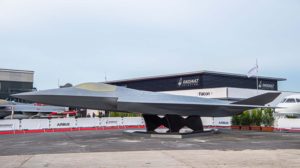 Modelo del FCAS presentado en Le Bourget por Airbus y Dassault.