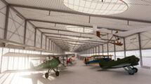 Aspecto interior que presentará el nuevo hangar museo de la FIO.