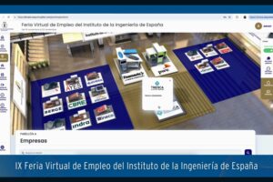 Plataforma de acceso a las empresas en la web de la Feria Virtual de Empleo del Instituto de Ingeniería de España.