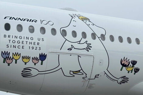 Finnair fue discreta en su celebración.