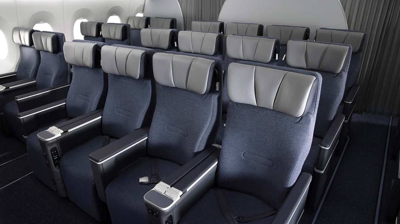 La nueva turista premium de Finnair tendrá filas de ocho asientos.