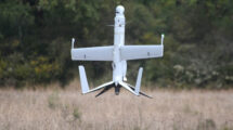 El Flexrotor usado en la prueba instantes antes de su aterrizaje. al final de la misma.