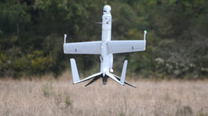 El Flexrotor usado en la prueba instantes antes de su aterrizaje. al final de la misma.