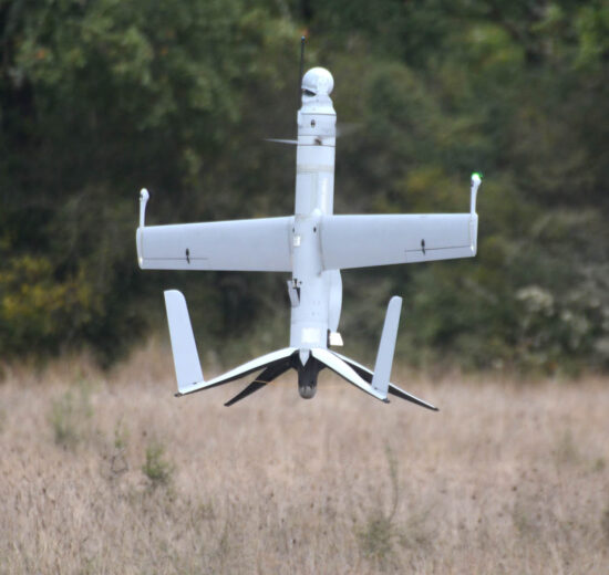 El Flexrotor usado en la prueba instantes antes de su aterrizaje. al final de la misma.