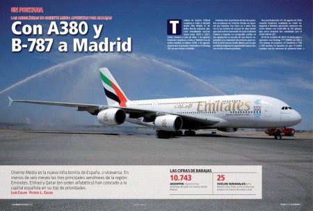 Madrid se ha convertido en el destino número 37 de los Airbus A380 de Emirates.