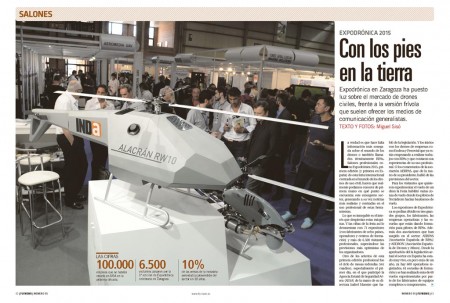 Drones profesionales que podrían ser juguetes y drones para misiones específicas se han dado cita en Zaragoza.