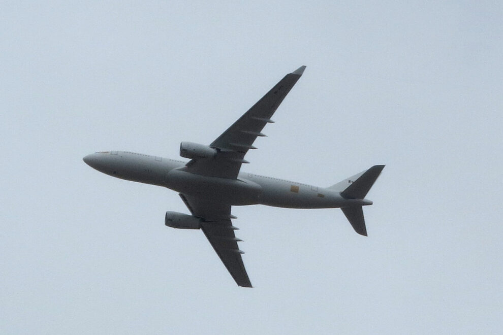 El Airbus A330 9K-APA en final a Getafe.