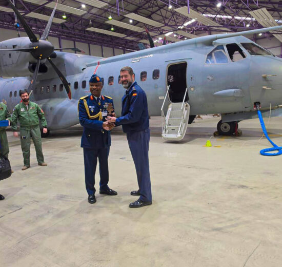 Fotografía de la Fuerza Aérea de Nigeria de la visita al Ala 35 del Ejército del Aire como parte de su interés por comprar el C295.