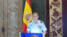 El general Braco drante la presentación de Visión del Ejército del Aire y el Espacio.