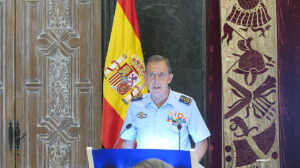 El general Braco drante la presentación de Visión del Ejército del Aire y el Espacio.