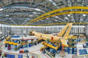 Uno de los hangares de Airbus en Getafe dedicados a la modificación del A330 a MRTT.