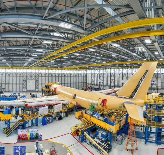 Uno de los hangares de Airbus en Getafe dedicados a la modificación del A330 a MRTT.