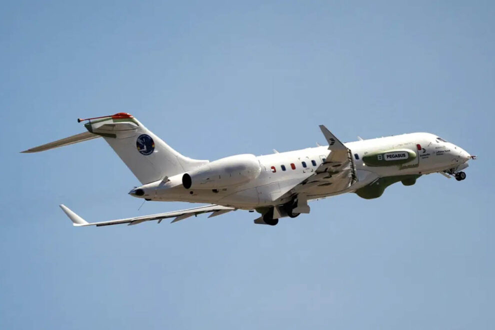 Pegasus, nuevo avión de inteligencia de señales de Alemania basado en el Bombardier Global 6000.