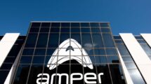 Fachada de la sede del grupo Amper.