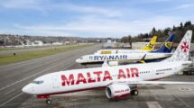 Ryanair ha recibido ya cuatro Boeing 737 MAX con sus colores y uno con los de Malta Air de un pedido de 210 unidades.
