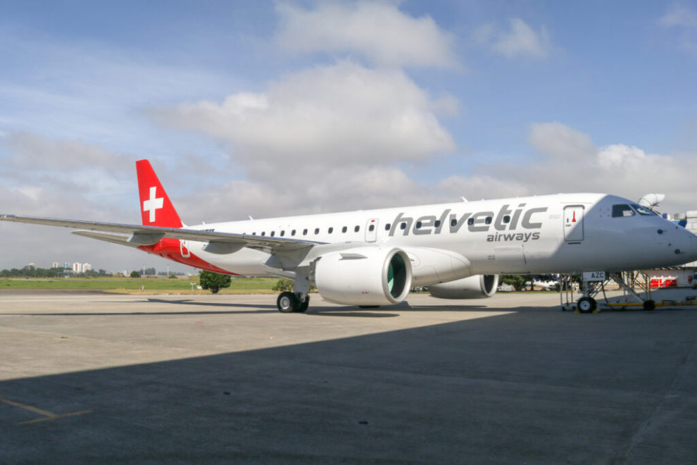 Embraer entregó en el primer trimestre de 2020 el tercer E190-E2 de Helvetic.