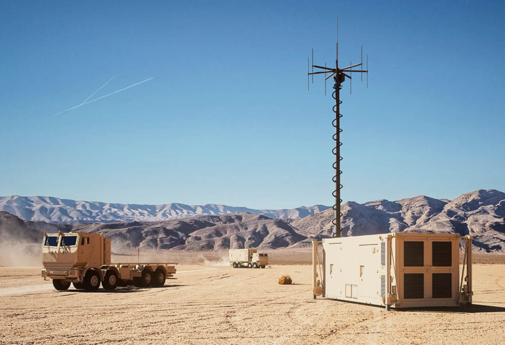 El radar pasivo Hensoldt Twinsvis puede instalarse tanto en un contenedor como en un vehículo.