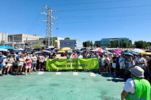Trabajadores de Airbus España durante la huelga.