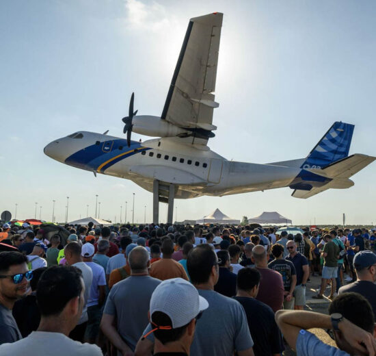 Trabajadores de Airbus en Sevilla durante la huelga.
