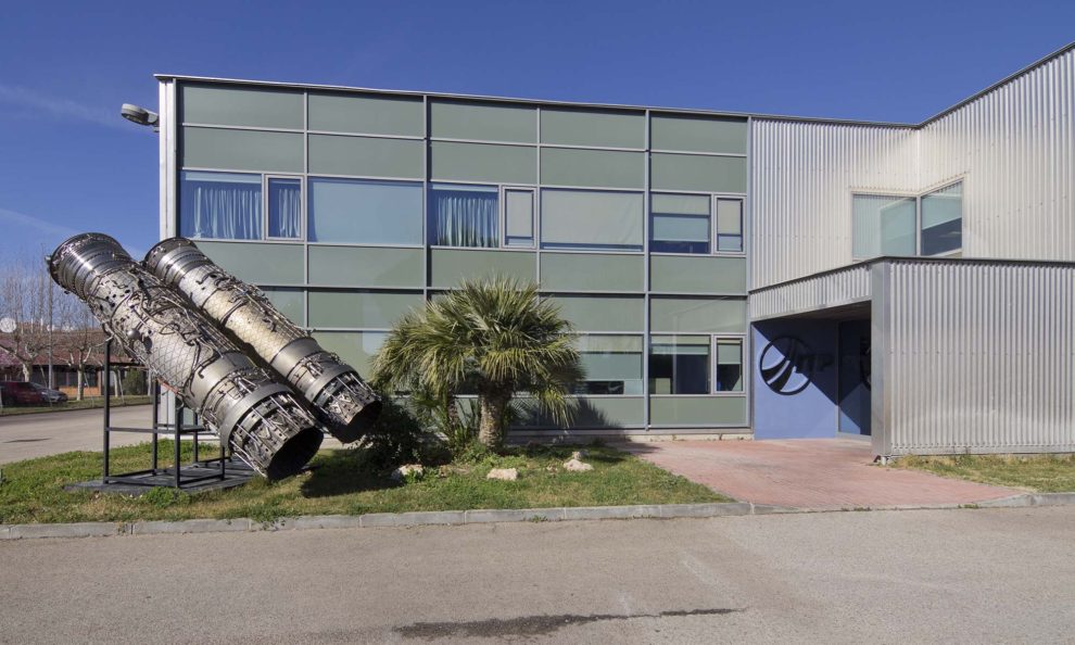 Entrada de la factoría de ITP Aero en Ajalvir (Madrid).