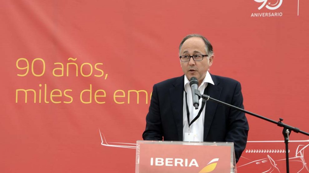 Luis Gallego se ha dirigido a los asistentes para agradecerles su asistencia a la celebración de los primeros 90 años de Iberia.