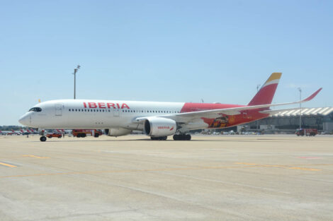 El Airbus A350 EC-MYX que llevó a la selección española de fútbol al mundial y trajo a los campeones del mundo.