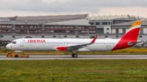 Primer Airbus A321XLR con colores de Iberia.