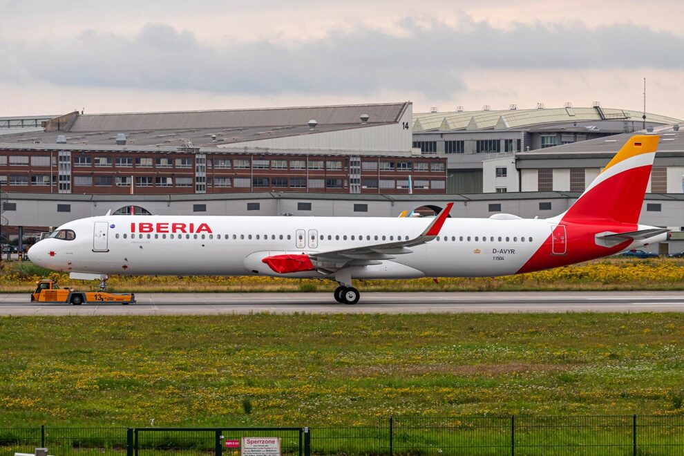 Primer Airbus A321XLR con colores de Iberia.