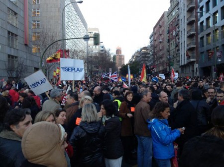 Protesta de trabajadores de Iberia 