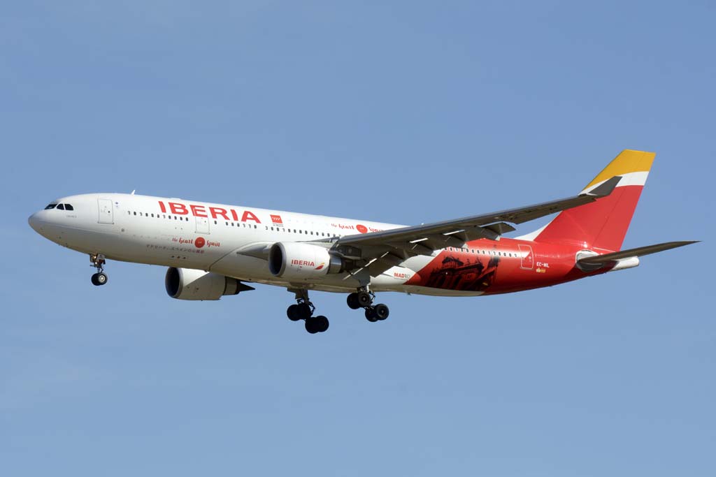 Los Airbus A330-200 de Iberia cuentan con 288 plazas, 19 en business y 269 en turista.