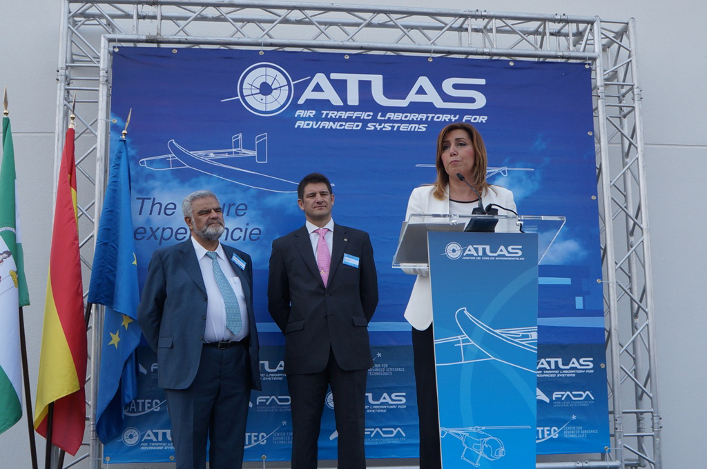 Susana Díaz inauguró el centro de ensayos para UAV,s ATLAS