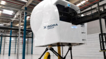 Simulador de vuelo de Indra.
