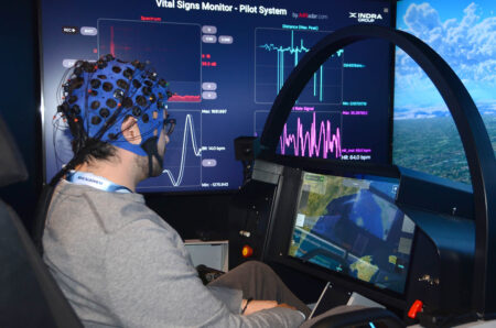 Simulador de Indra para entrenamiento cognitivo de los pilotos.