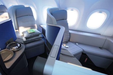 Asientos de clase business (Mint Suite) en los Airbus A321LR de Jetblue.