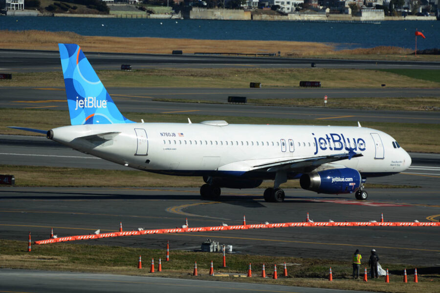 Airbus A320 de Jetblue similar al que sufrió el incidente.