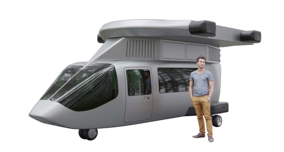 El nuevo diseño del JETcopter ha sido hecho pensando en su uso en carretera.