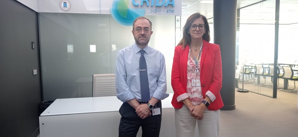 José Miguel de Pablo, director de CRIDA, y Patricia López de Frutos, responsable del Programa Innovación Abierta.