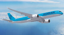 Airbus A350F con colors de Korean Air.