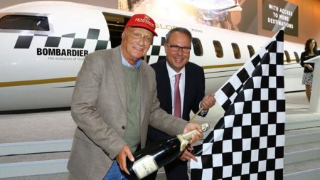 Niki LAuda recibió su Bombardier Global 7500, adquirido en 2015, dos meses antes de fallecer.
